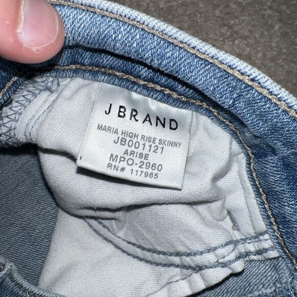 J Brand Maria High Rise Skinny Jeans Women’s Size 25 Light Wash Stretch - Picture 6 of 7
